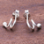 Sterling silver stud earrings, 'Swirling Strand' - Spiral-Shaped Sterling Silver Stud Earrings from Thailand thumbail