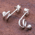 Sterling silver stud earrings, 'Swirling Strand' - Spiral-Shaped Sterling Silver Stud Earrings from Thailand (image 2b) thumbail