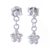 Sterling silver dangle earrings, 'Swinging Flower' - Flower-Shaped Sterling Silver Dangle Earrings from Thailand (image 2a) thumbail