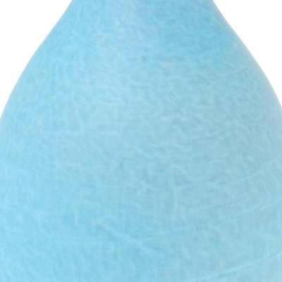 Keramikvase - Hellblaue Keramikvase, hergestellt in Thailand