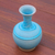 Ceramic vase, 'Sky Flute' - Fluted Ceramic Vase in Blue from Thailand (image 2b) thumbail