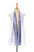 Silk scarf, 'Silvery Glow' - Ombre Grey Silk Scarf with Fringe from Thailand (image 2c) thumbail
