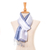 Silk scarf, 'Silvery Glow' - Ombre Grey Silk Scarf with Fringe from Thailand (image 2d) thumbail