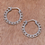 Sterling silver hoop earrings, 'Classic Loops' - Loop Pattern Sterling Silver Hoop Earrings from Thailand