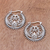 Sterling silver hoop earrings, 'Beatific Spirals' - Spiral pattern Sterling Silver Hoop Earrings from Thailand