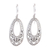 Sterling silver dangle earrings, 'Oval Love' - Openwork Oval Sterling Silver Dangle Earrings from Thailand
