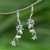 Pendientes colgantes de plata de ley - Pendientes colgantes de plata esterlina Twin Bird de Tailandia