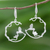 Sterling silver dangle earrings, 'Hummingbird Loops' - Hummingbird-Themed Sterling Silver Dangle Earrings thumbail