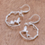 Sterling silver dangle earrings, 'Hummingbird Loops' - Hummingbird-Themed Sterling Silver Dangle Earrings (image 2b) thumbail