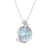 Roman glass pendant necklace, 'Oval Moon' - Oval Roman Glass Pendant Necklace from Thailand