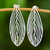 Tropfenohrringe aus Sterlingsilber - Blatt-Ohrringe, handgefertigt aus Sterlingsilber in Thailand
