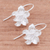 Sterling silver drop earrings, 'Orchid Blossom' - Thai Artisan Handmade Orchid Earrings in Sterling Silver (image 2b) thumbail