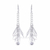 Sterling silver dangle earrings, 'Rainy Beauty' - Petal-Shaped Sterling Silver Dangle Earrings from Thailand