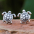 Sterling silver stud earrings, 'Tiny Turtles' - Thai Artisan Handcrafted Sterling Silver Turtle Earrings (image 2) thumbail