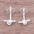 Sterling silver stud earrings, 'The Knot' - Knot Pattern Sterling Silver Stud Earrings from Thailand thumbail