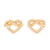 Gold plated sterling silver stud earrings, 'Lassos of Love' - Modern Thai 18k Gold Plated Sterling Silver Stud Earrings thumbail