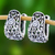 Sterling silver hoop earrings, 'Vintage Garden' - Floral Sterling Silver Hoop Earrings from Thailand (image 2) thumbail