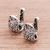 Sterling silver hoop earrings, 'Vintage Garden' - Floral Sterling Silver Hoop Earrings from Thailand (image 2b) thumbail