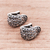 Sterling silver hoop earrings, 'Vintage Garden' - Floral Sterling Silver Hoop Earrings from Thailand (image 2c) thumbail