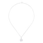 Sterling silver pendant necklace, 'Orchid Blossom' - 925 Silver Floral Pendant Necklace Handcrafted in Thailand