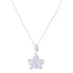 Sterling silver pendant necklace, 'Orchid Blossom' - 925 Silver Floral Pendant Necklace Handcrafted in Thailand