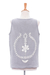 Cotton tank top, 'Flirty Bloom in Ash' - Floral Embroidered Cotton Tank Top in Ash from Thailand