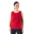 Cotton tank top, 'Flirty Bloom in Crimson' - Floral Embroidered Cotton Tank Top in Crimson from Thailand (image 2c) thumbail