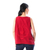 Cotton tank top, 'Flirty Bloom in Crimson' - Floral Embroidered Cotton Tank Top in Crimson from Thailand (image 2d) thumbail