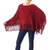 Cotton poncho, 'Incredible in Claret' - Short Knit Poncho in Claret from Thailand