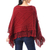 Cotton poncho, 'Incredible in Claret' - Short Knit Poncho in Claret from Thailand (image 2c) thumbail