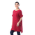 Cotton tunic, 'Crimson Bloom' - Floral Cotton Tunic in Crimson from Thailand (image 2b) thumbail