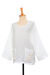 Cotton blouse, 'Lovely Bloom in Cool White' - Floral Embroidered Cotton Blouse in Cool White from Thailand (image 2g) thumbail