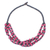 Wood beaded necklace, 'Pink Elegance Squared' - Pink and Black Boxwood Cube Beaded Necklace (image 2d) thumbail