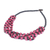 Wood beaded necklace, 'Pink Elegance Squared' - Pink and Black Boxwood Cube Beaded Necklace (image 2e) thumbail