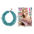 Wood beaded strand necklace, 'Cute Boho in Teal' - Wood Beaded Strand Necklace in Teal from Thailand (image 2j) thumbail