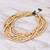 Halskette aus Holzperlen - Holzperlenkette in Beige aus Thailand