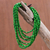 Wood beaded strand necklace, 'Cute Boho in Green' - Wood Beaded Strand Necklace in Green from Thailand (image 2) thumbail