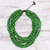 Wood beaded strand necklace, 'Cute Boho in Green' - Wood Beaded Strand Necklace in Green from Thailand (image 2b) thumbail