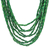 Halskette aus Holzperlen - Holzperlenkette in Grün aus Thailand