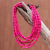 Wood beaded strand necklace, 'Cute Boho in Fuchsia' - Wood Beaded Strand Necklace in Fuchsia from Thailand thumbail