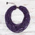 Wood beaded strand necklace, 'Cute Boho in Blue-Violet' - Wood Beaded Strand Necklace in Blue-Violet from Thailand (image 2b) thumbail