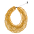 Wood beaded strand necklace, 'Cute Boho in Maize' - Wood Beaded Strand Necklace in Maize from Thailand (image 2a) thumbail