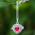 Sterling silver locket necklace, 'Ringing Heart' - Ringing Sterling Silver Heart Motif Pendant Necklace thumbail