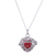 Sterling silver locket necklace, 'Ringing Heart' - Ringing Sterling Silver Heart Motif Pendant Necklace (image 2d) thumbail