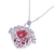 Sterling silver locket necklace, 'Ringing Heart' - Ringing Sterling Silver Heart Motif Pendant Necklace (image 2e) thumbail