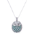 Sterling silver and onyx pendant necklace, 'Ringing Owl' - Owl-Themed Ringing Sterling Silver and Onyx Pendant Necklace