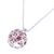 Sterling silver pendant necklace, 'Snowball' - Ringing Bell Sterling Silver Pendant Necklace in Red (image 2f) thumbail