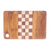 Teak wood cutting board, 'Cooking Challenge' - Checked Teak Wood Cutting Board Crafted in Thailand