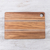 Teak wood cutting board, 'Stylish Chef' - Striped Teak Wood Cutting Board Crafted in Thailand (image 2e) thumbail