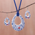 Ceramic jewelry set, 'Cute Ladybug' - Floral Ladybug Ceramic Jewelry Set from Thailand thumbail